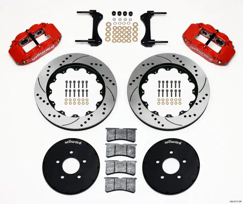 Brand New Wilwood Narrow Superlite 6R Front Hat Kit 14.00in Drill Red 1994-2004 Mustang