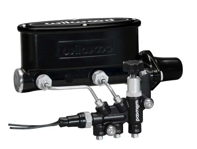Exclusive Offer Wilwood HV Tandem M/C Kit w L/H Bracket & Prop Valve - 1in Bore Black