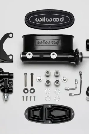 Bargain Wilwood HV Tandem M/C Kit w L/H Bracket & Prop Valve - 15/16in Bore Black-W/Pushrod