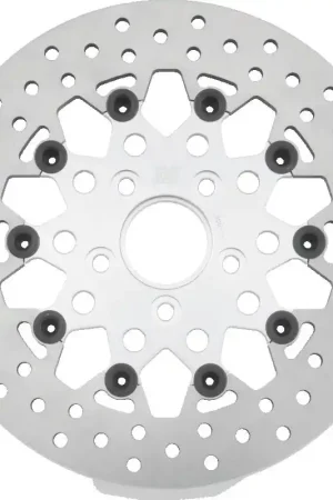 Certified Twin Power 84-17 Big Twin Exc 08-17 FLH FLT Rear 11.5 Floating Rotor Silver Mesh