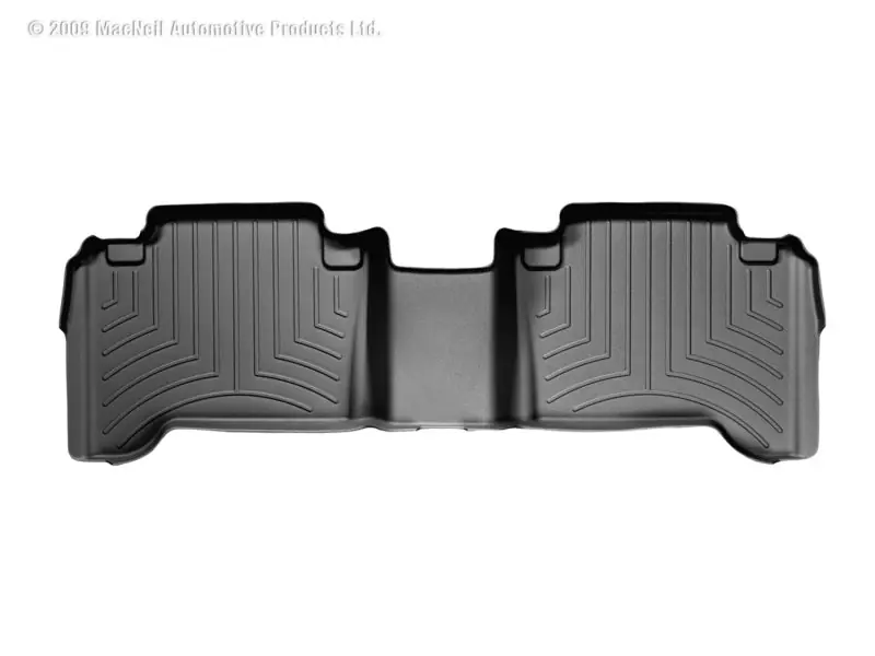 WeatherTech 05-13 Toyota Tacoma Double Cab Rear FloorLiner - Black Certified