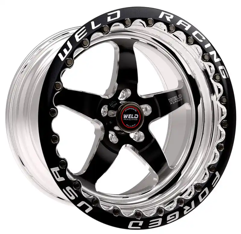 Holiday Sale Weld S71 17x10 / 5x4.5 BP / 7.9in. BS Black Wheel (Low Pad) - Black Single Beadlock MT