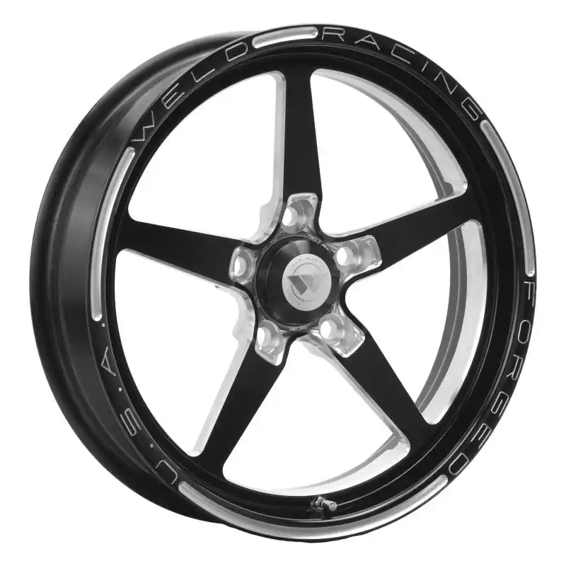 Bulk Order Weld Alumastar 1-Piece 17x4.5 / 5x4.5 BP / 2.25in. BS Black Wheel - Non-Beadlock